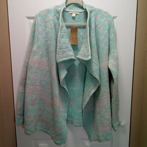 francesca's miami chunky knit drape‎ cardigan